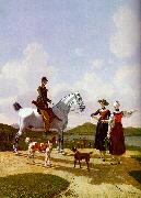 Wilhelm von Kobell Riders on Lake Tegernsee oil painting artist
